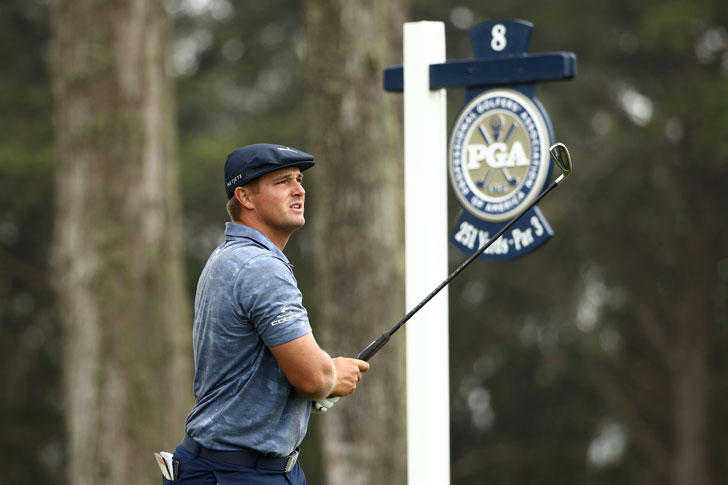 Bryson DeChambeau in action