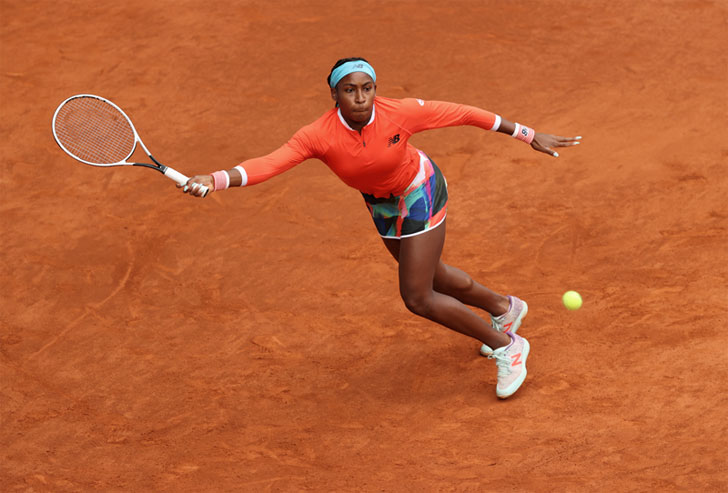 Coco Gauff in action