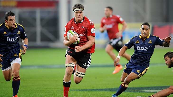 Scott Barrett in action for Crusaders.