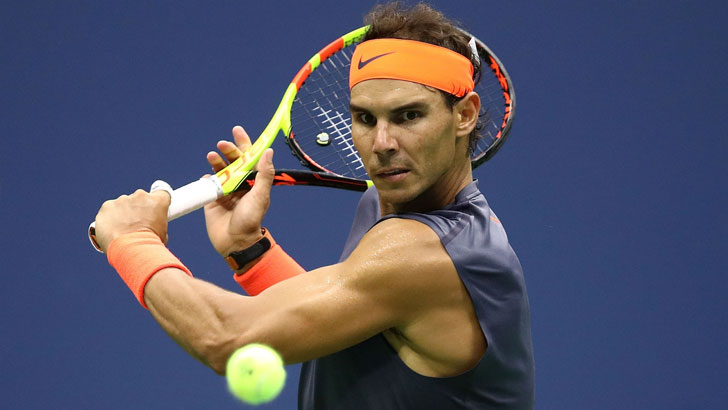 Rafael Nadal in action.