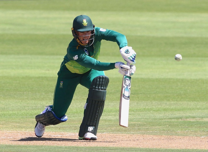 Rassie van der Dussen in action for South Africa.