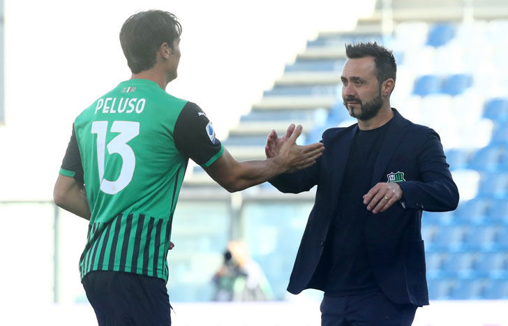 Sassuolo head coach Roberto De Zerbi