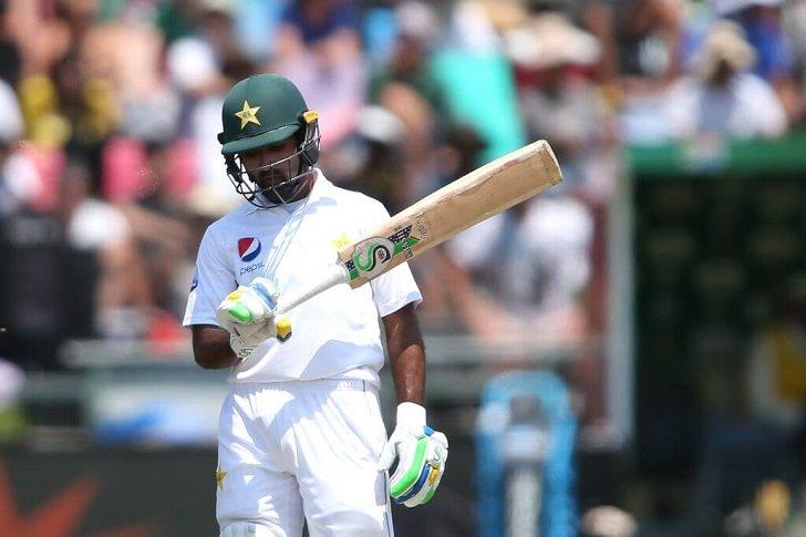 Asad Shafiq in action for Pakistan.