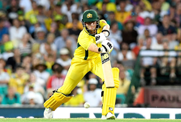 Steve Smith in action for Australia.