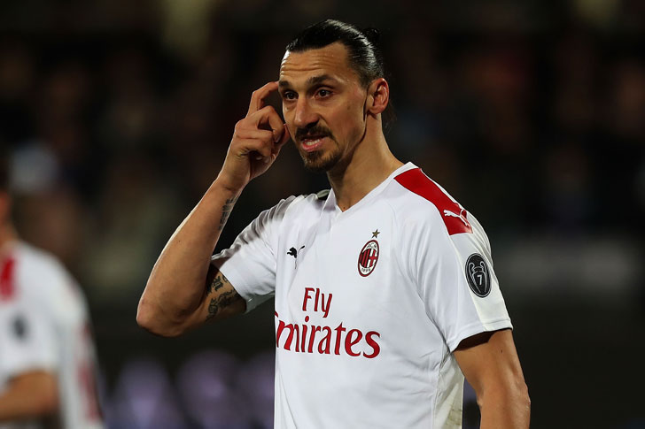 Milan forward Zlatan Ibrahimovic